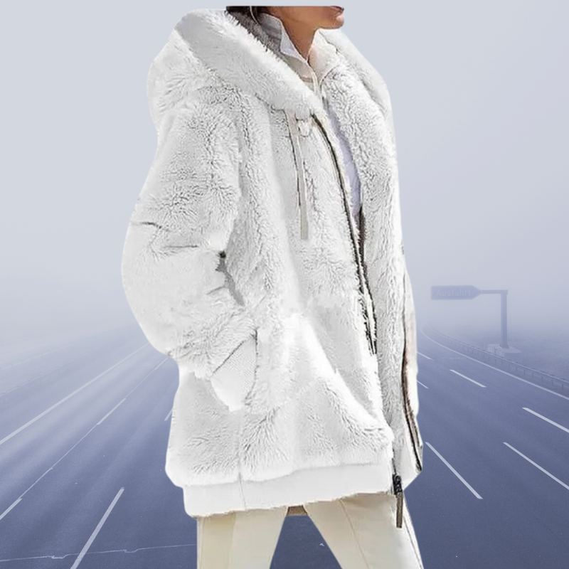 Marisol™ Jachetă casual din lână cu glugă